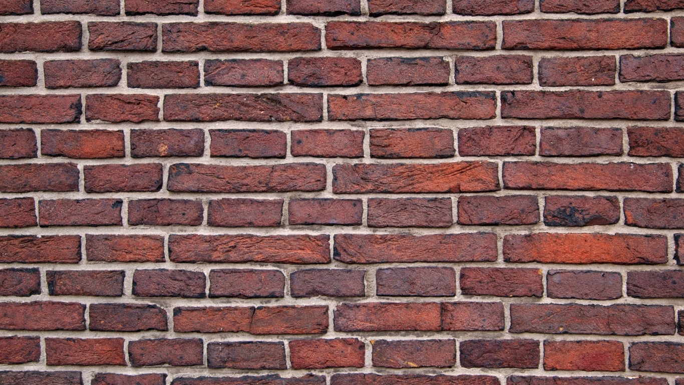 Стена из красного кирпича для фона