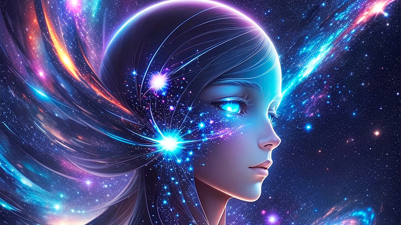 Фантастическая космическая девушка