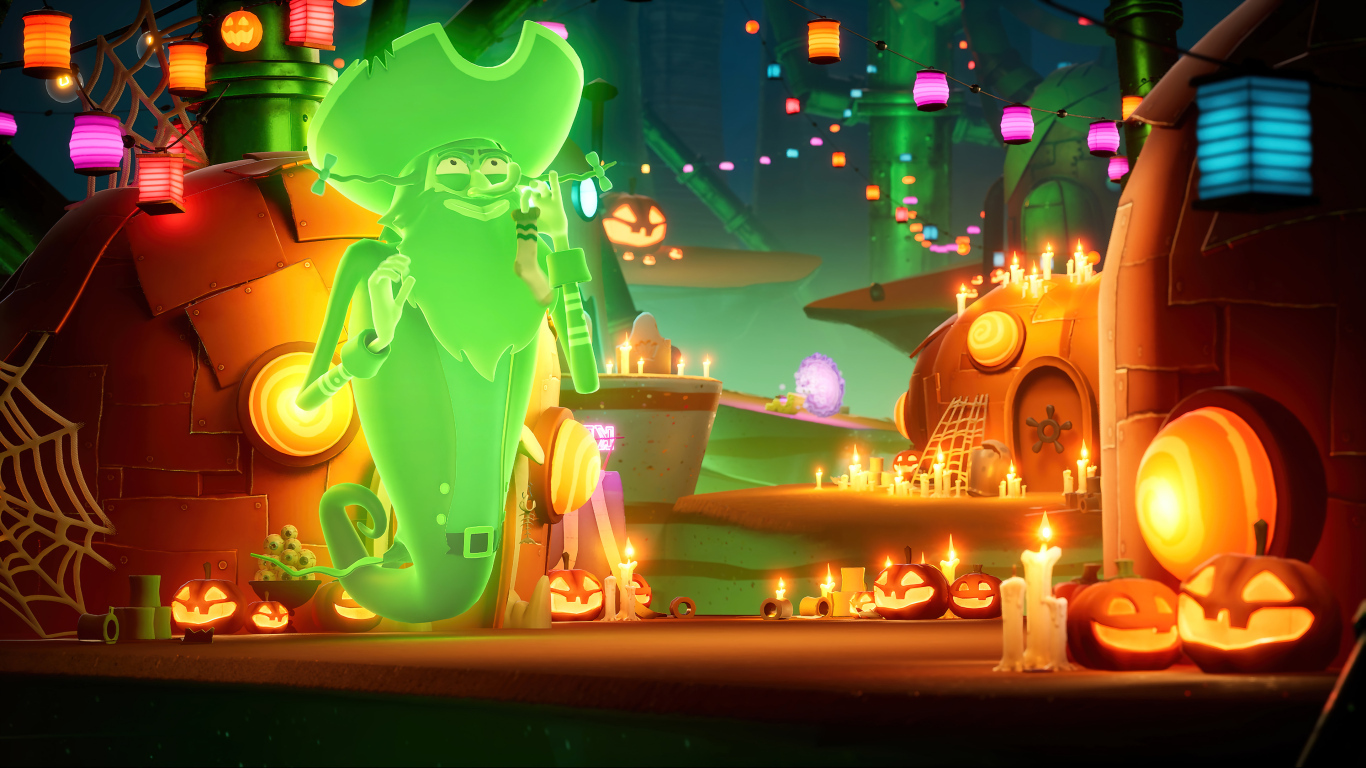 Кадр  компьютерной игры SpongeBob SquarePants: The Cosmic Shake