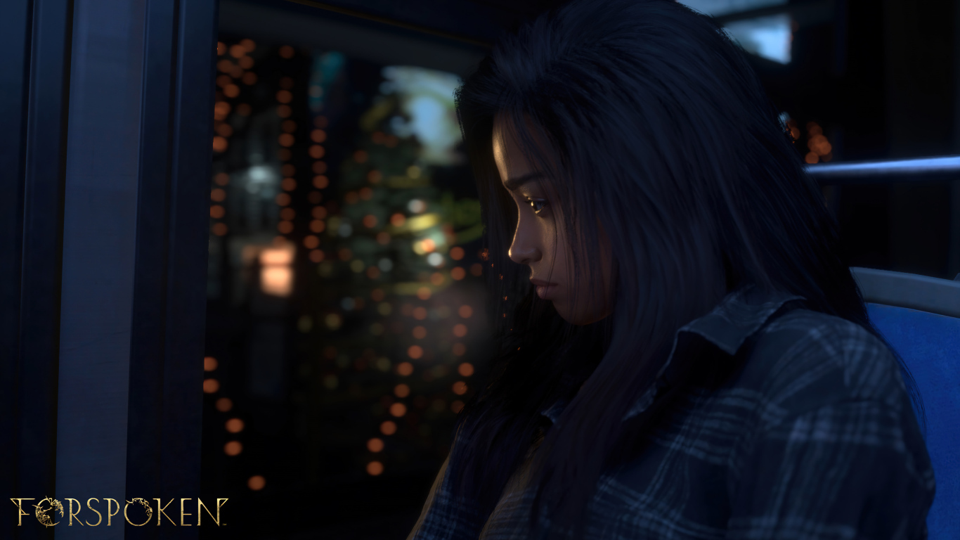 Грустная девушка персонаж компьютерной игры Forspoken