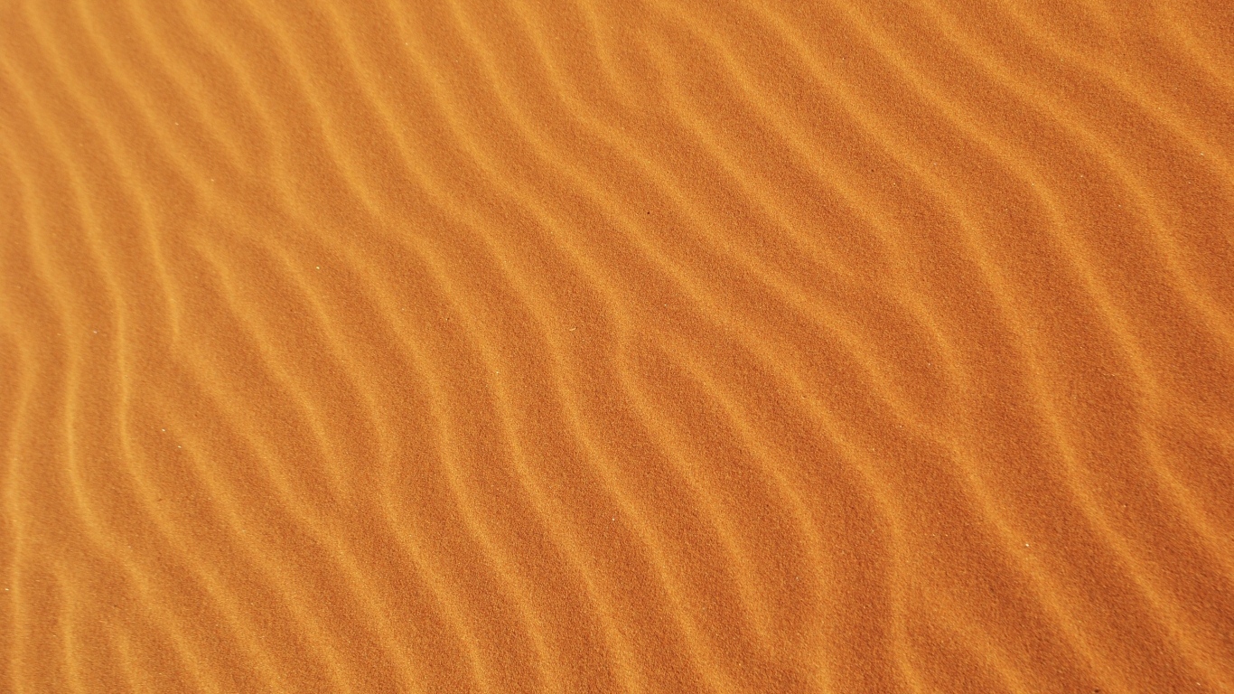 Волнистый горячий песок пустыни крупным планом