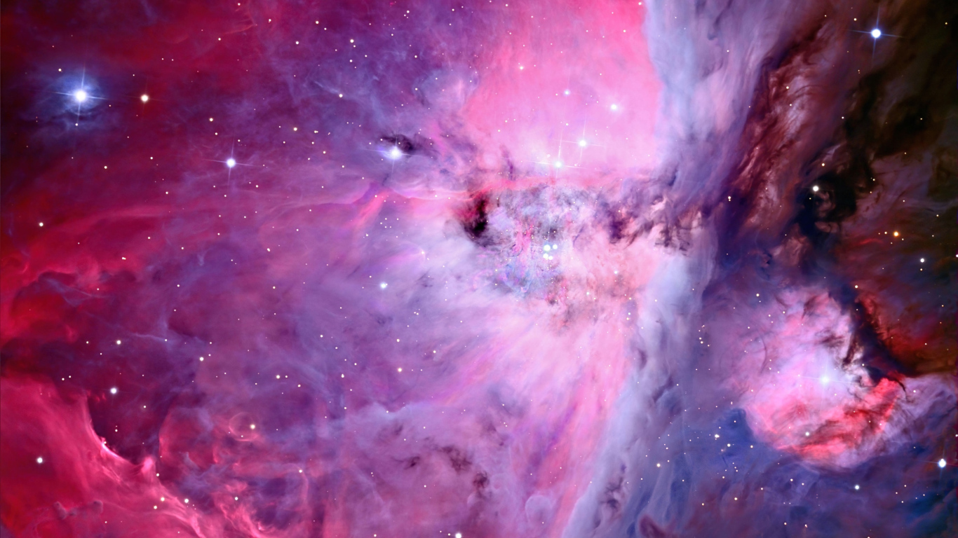 Pink space nebula