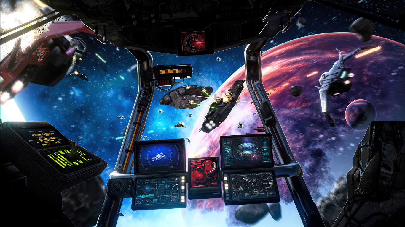 Вид из кабины космического корабля