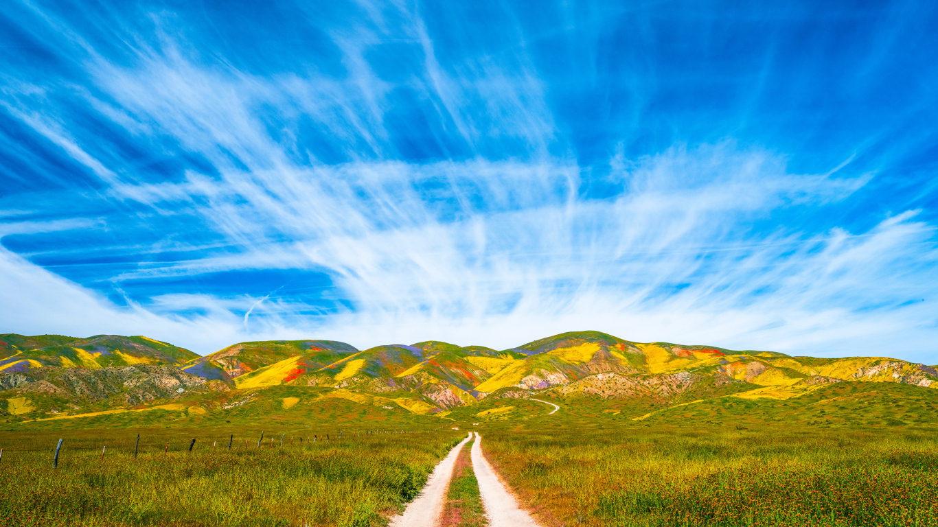 Красивое голубое небо над национальным парком, США