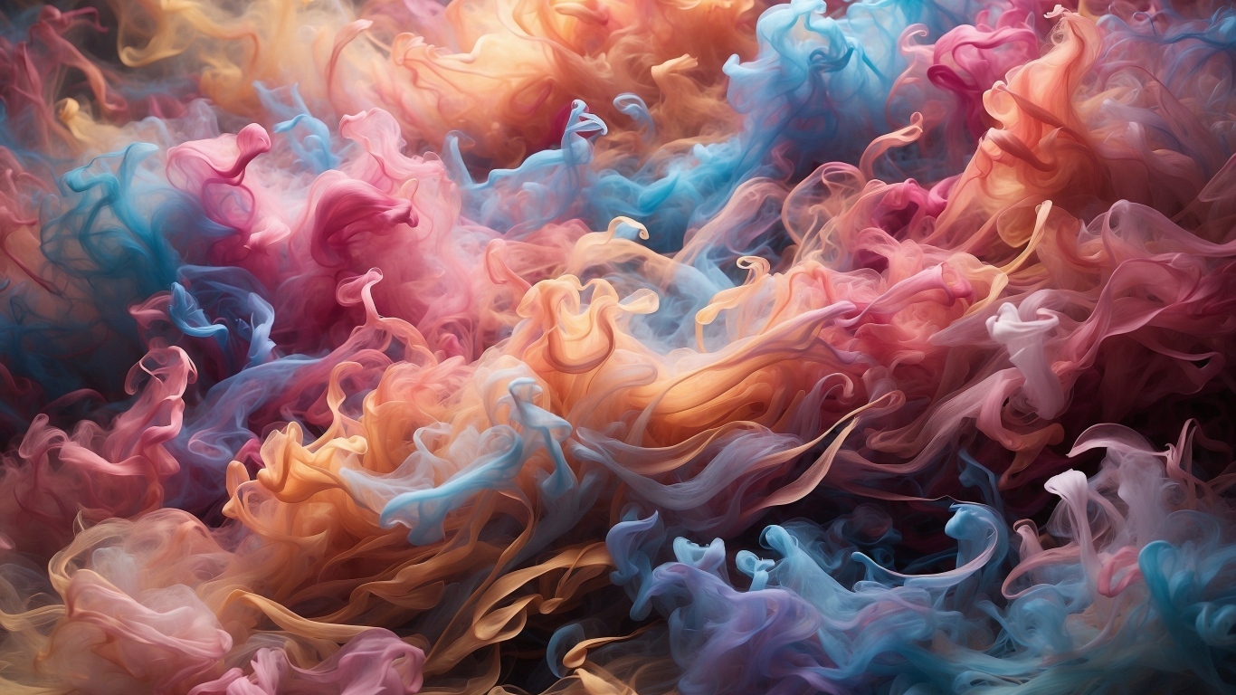 Разноцветный абстрактный дым