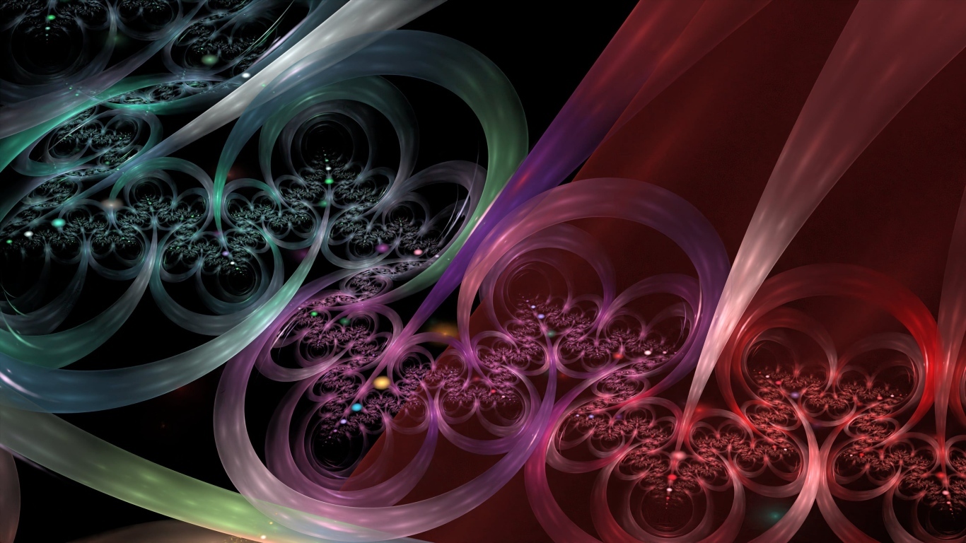 Извилистые разноцветные абстрактные фигуры