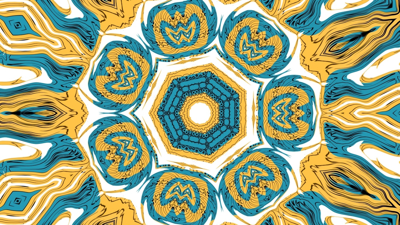 Желто-голубой абстрактный узор 