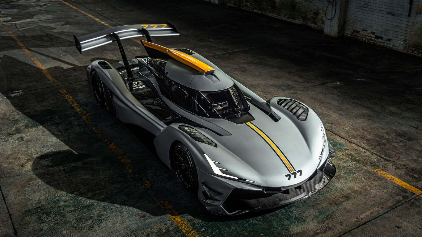 Быстрый Hypercar 777 вид сверху