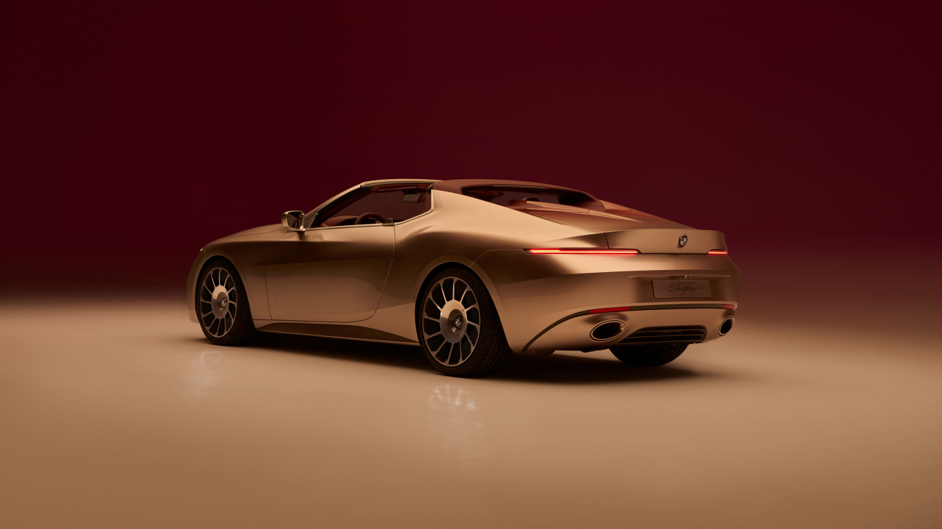 Вид сзади на автомобиль BMW Concept Skytop 2024 года