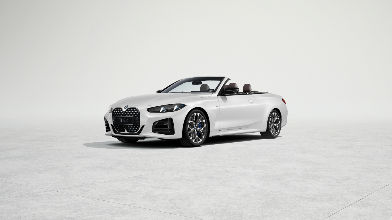 Серебристый кабриолет BMW 430i Cabrio M Sport 2024 года