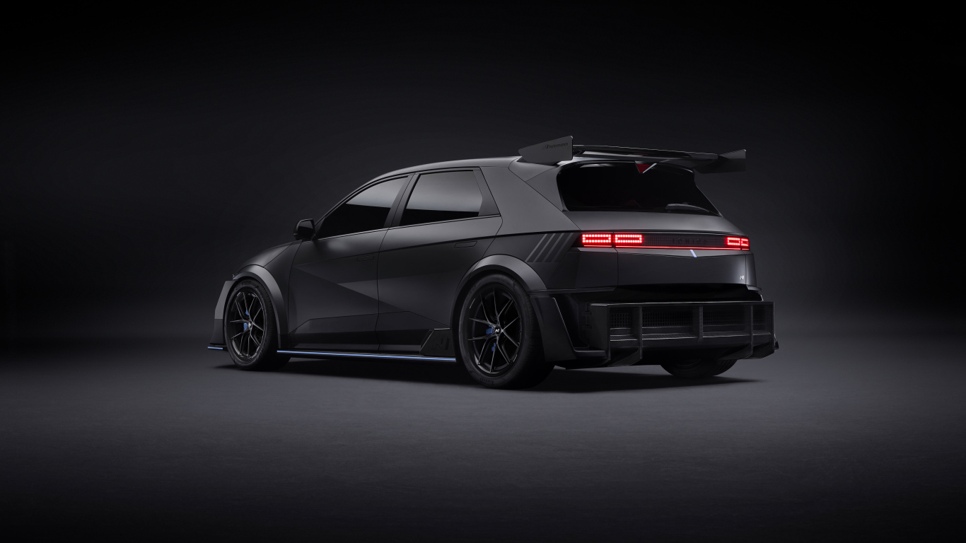 Вид сзади на Hyundai IONIQ 5 N NPX1 Concept 2024 года