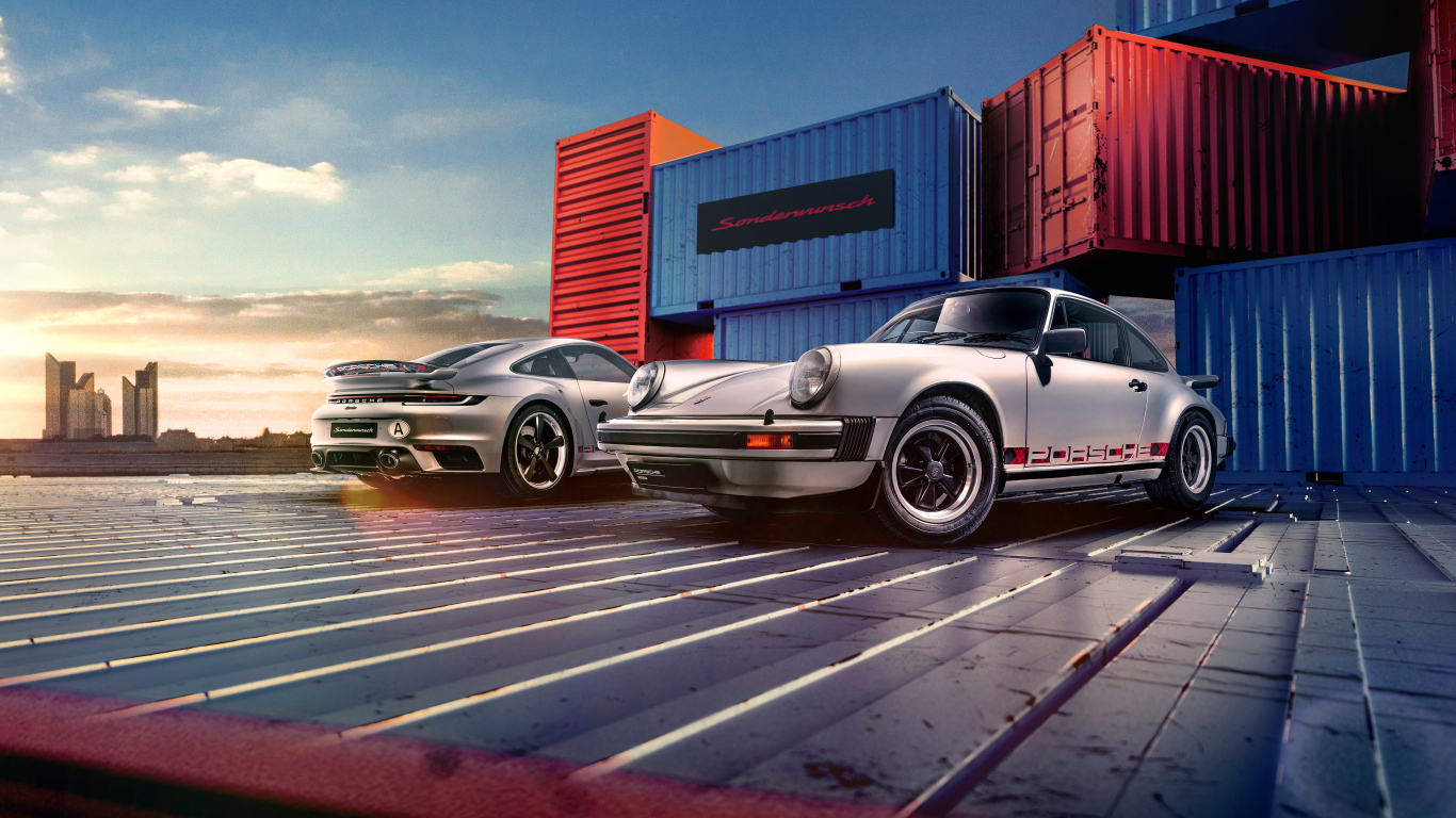 Ретро автомобиль Porsche 911, 1964 года