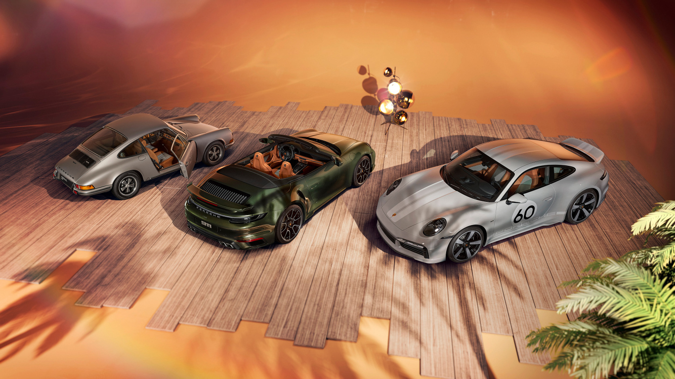 Три автомобиля Porsche 911 Turbo S