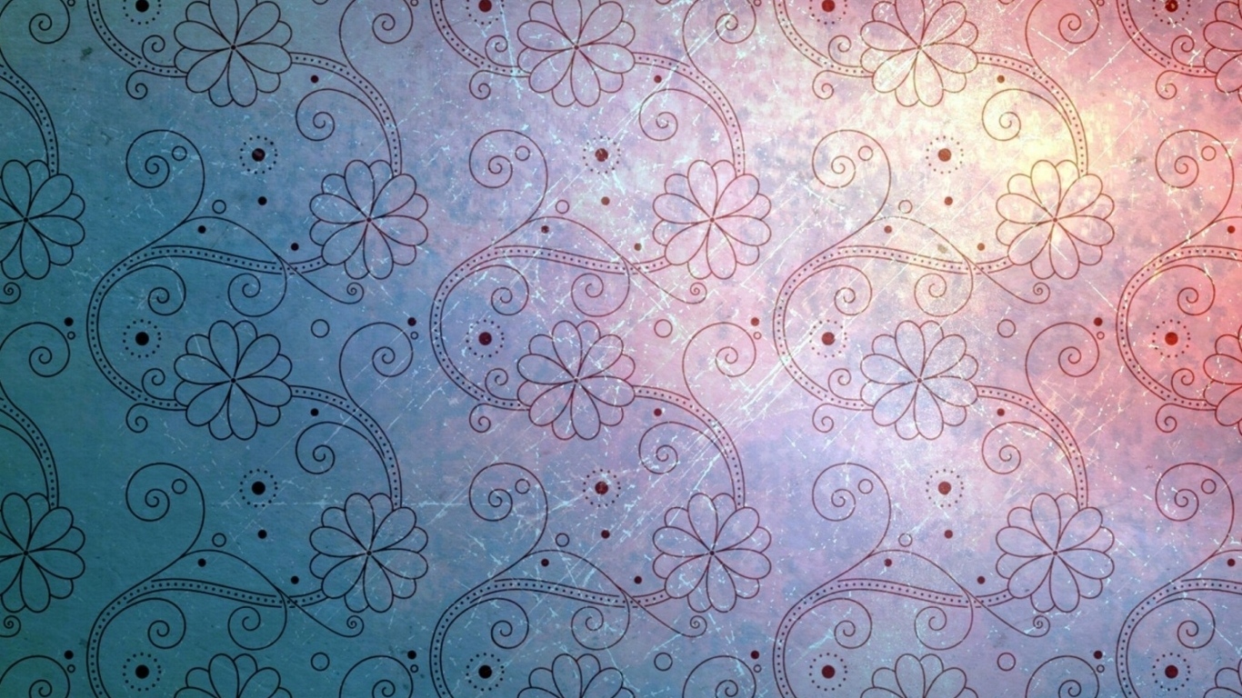 Серый фон с цветочными узорами