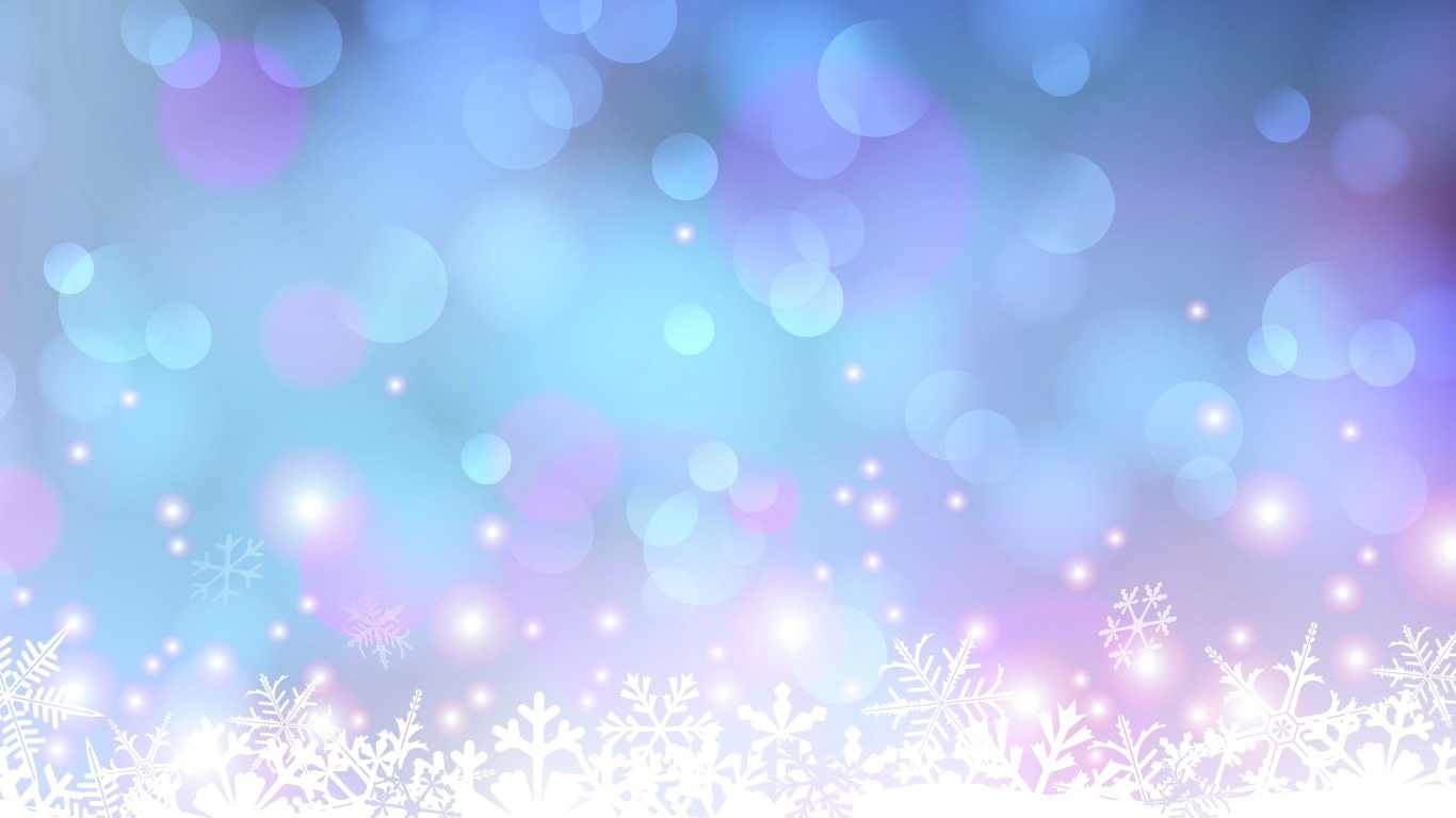 Снежинки на фиолетовом фоне для открытки