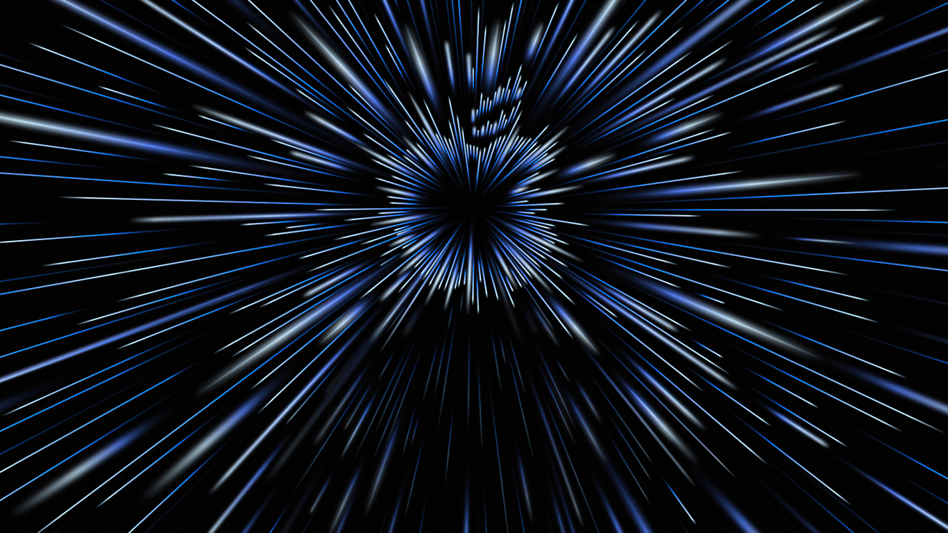 Логотип apple из неоновых бликов