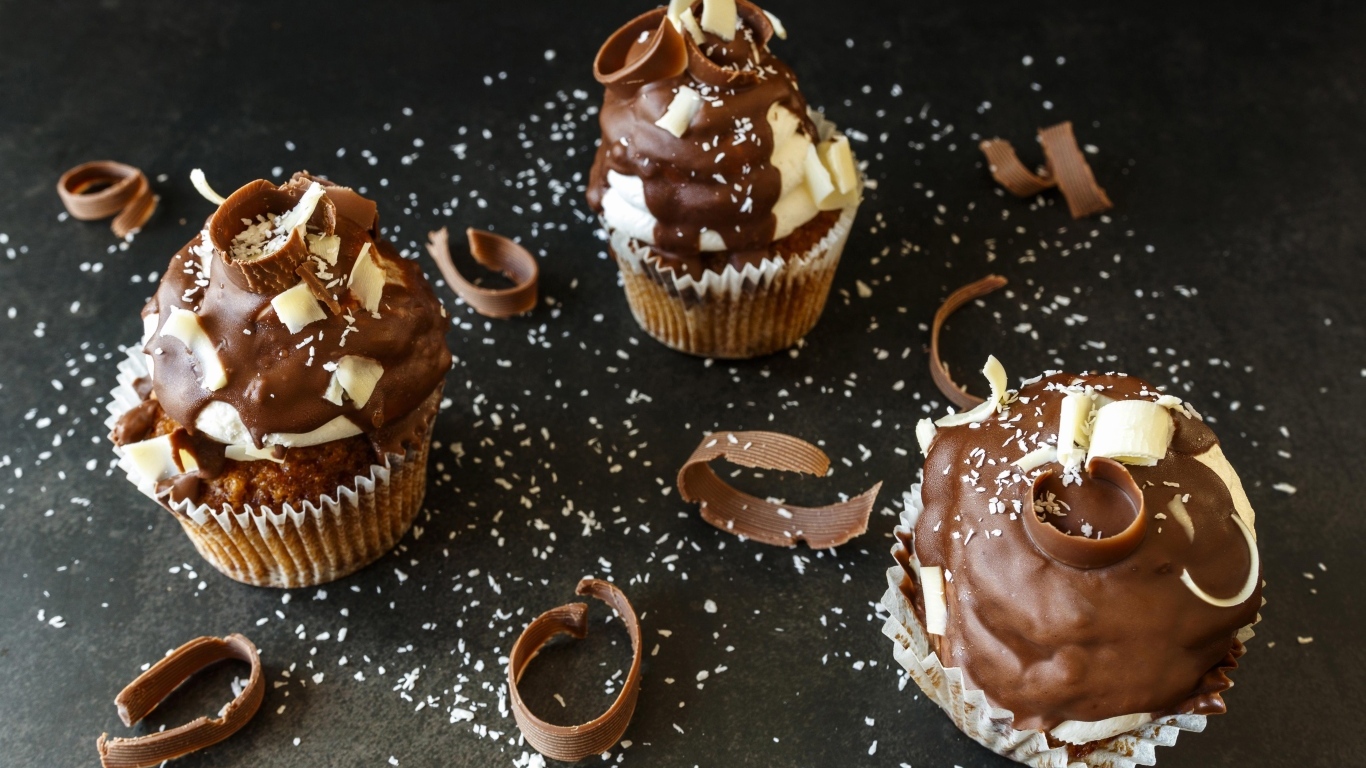 Аппетитные кексы с шоколадной стружкой