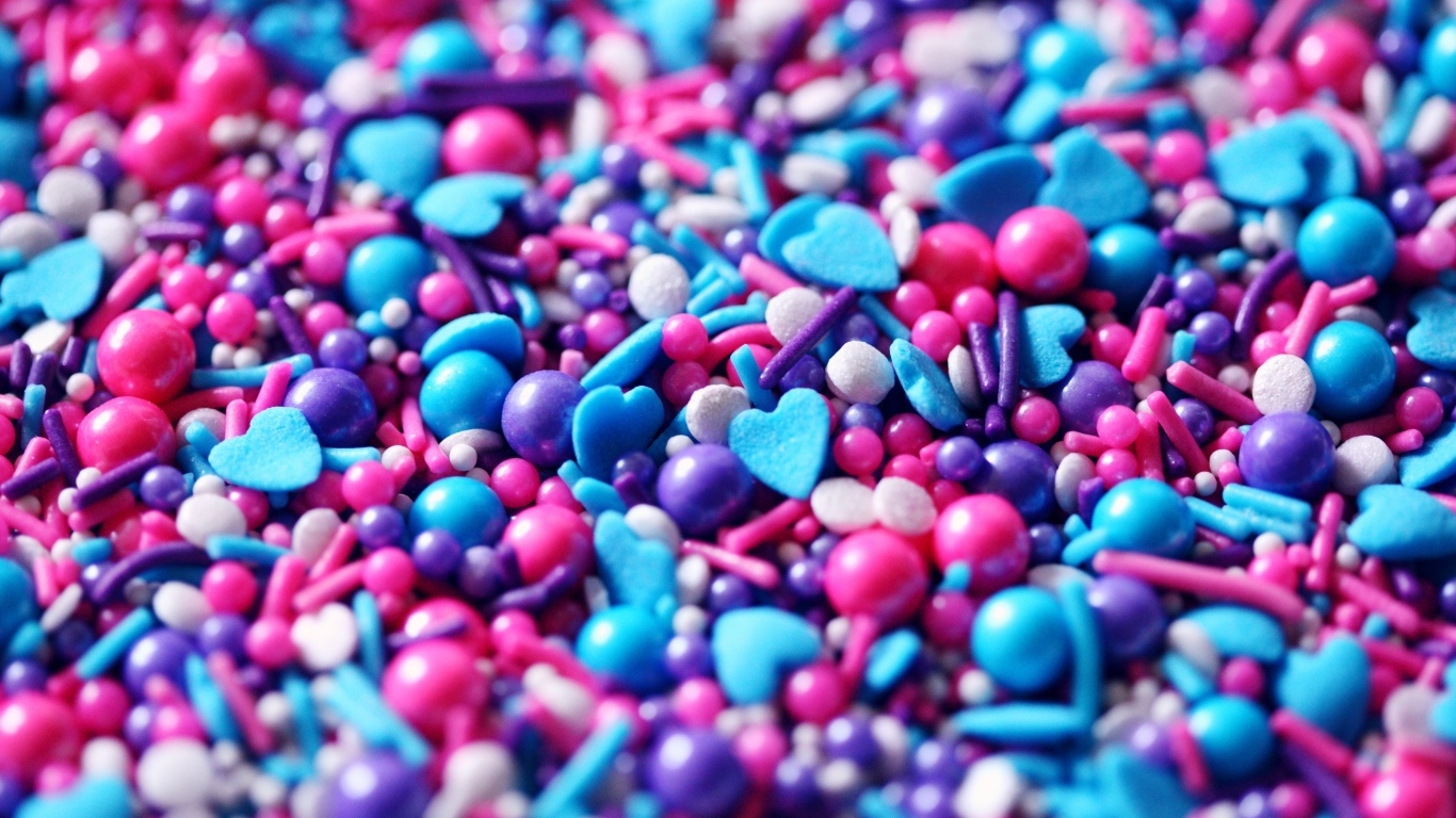 Разноцветная сладкая кондитерская посыпка