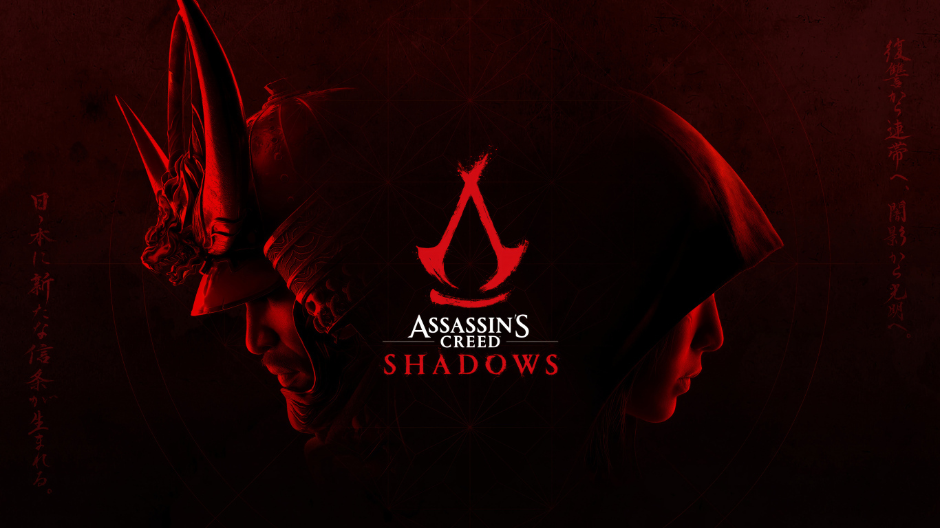 Красивый постер компьютерной игры Assassin’s Creed Shadows, 2024