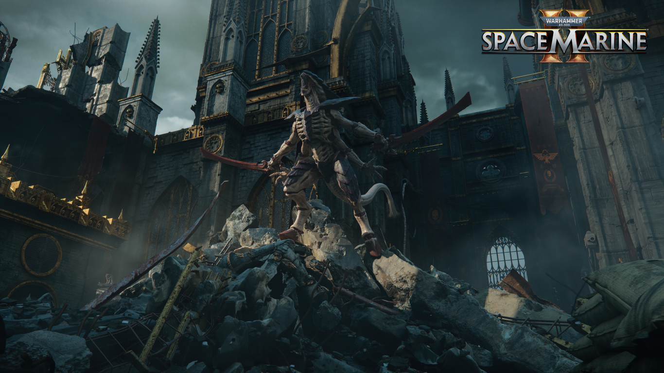 Монстр из компьютерной игры Warhammer 40,000: Space Marine 2