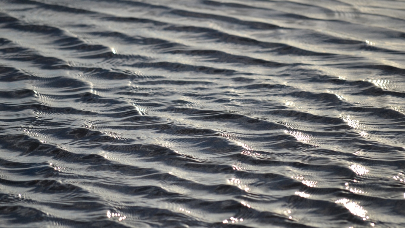 Спокойные волны на речной воде