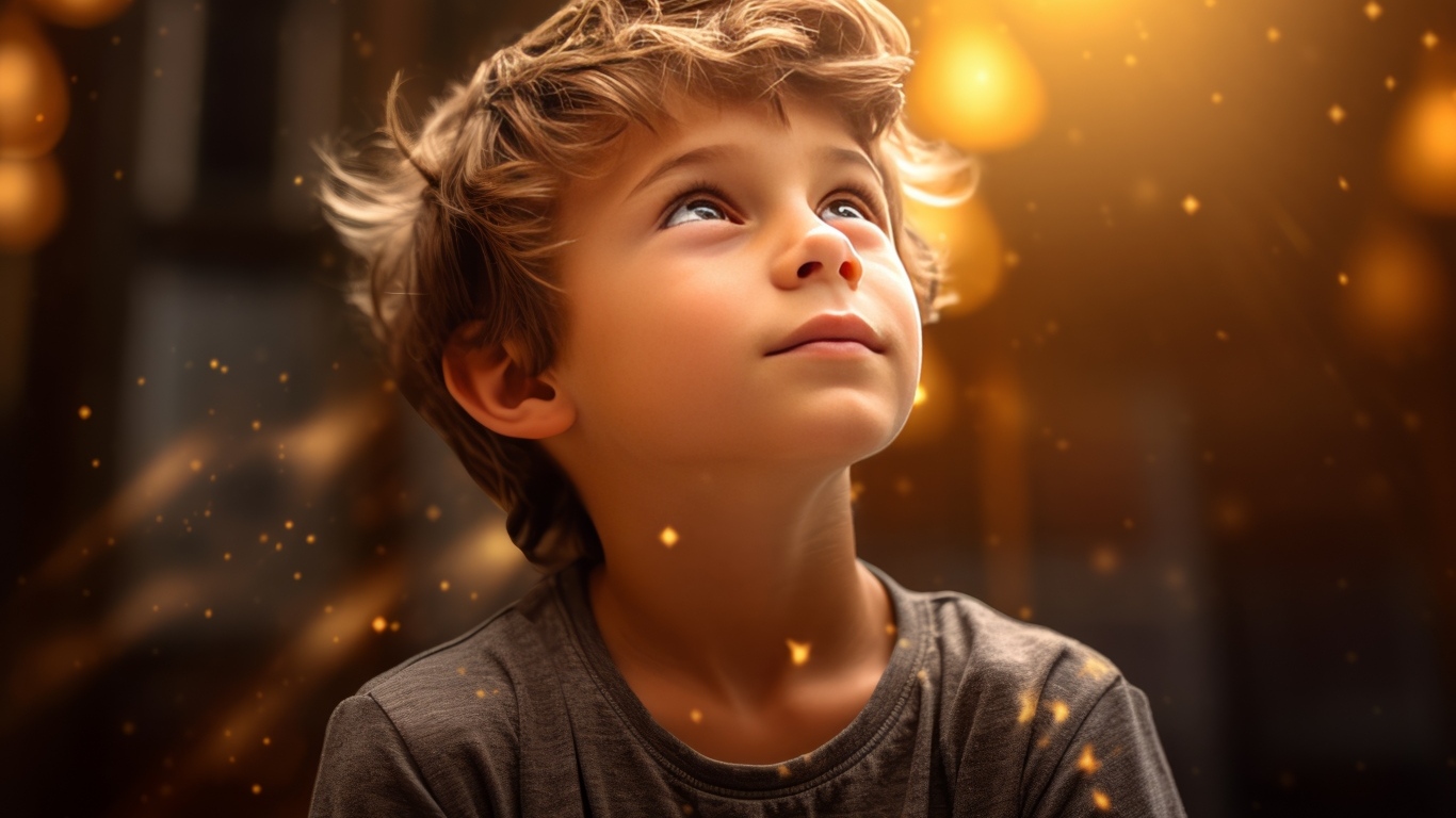 Маленький мальчик мечтатель 