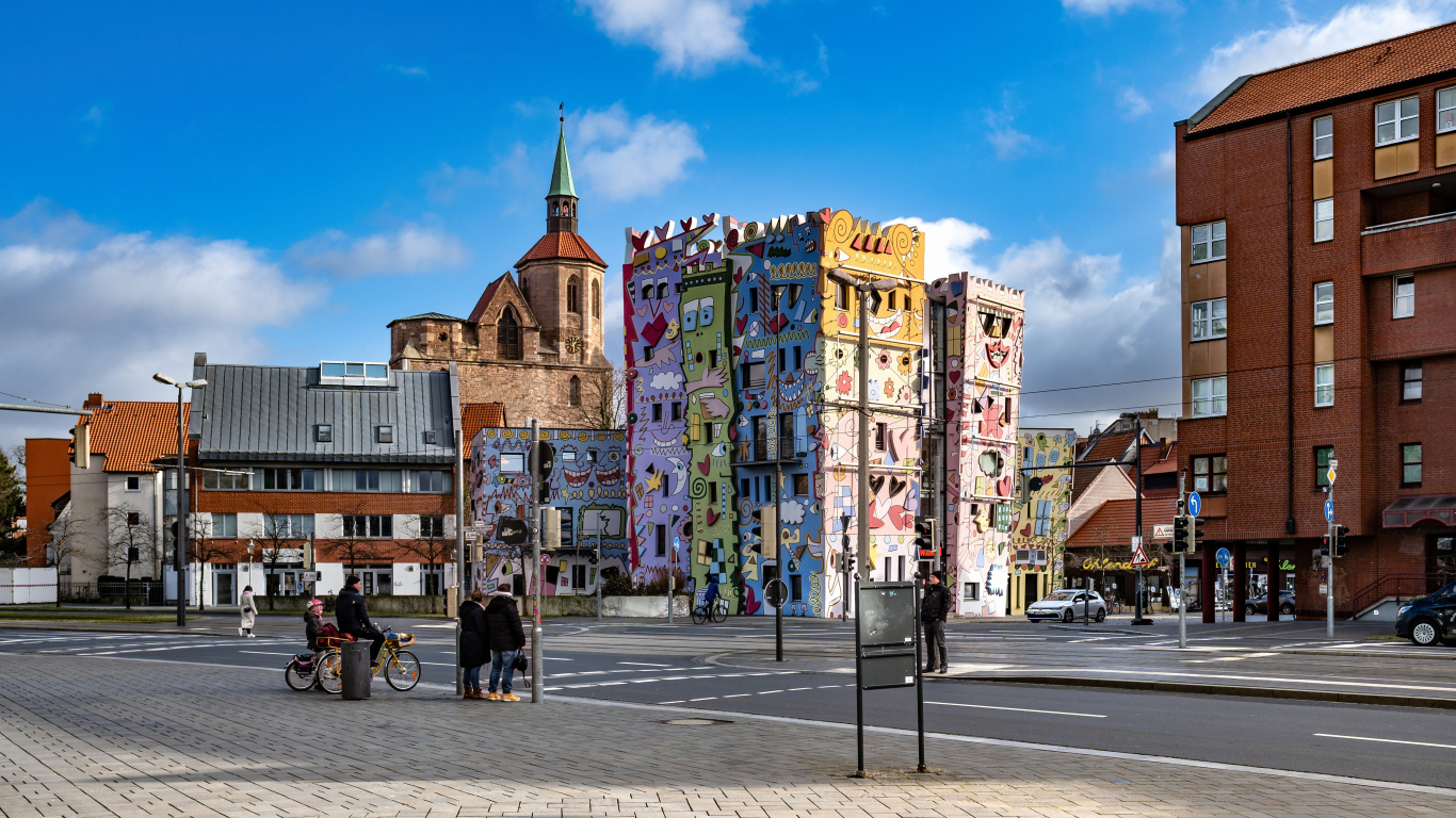 Счастливый дом Рицци в городе Брауншвейг, Германия