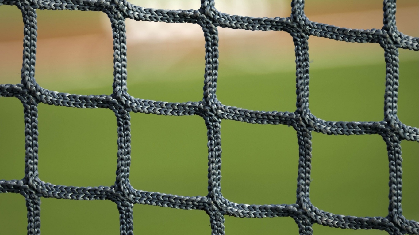 Сетка для игры в футбол крупным планом