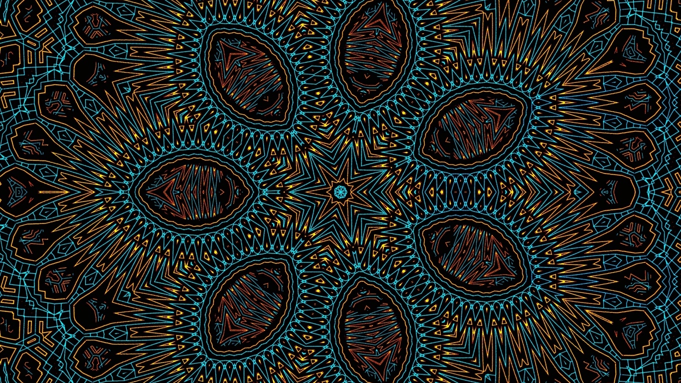 Фрактальная звезда с интересным узором