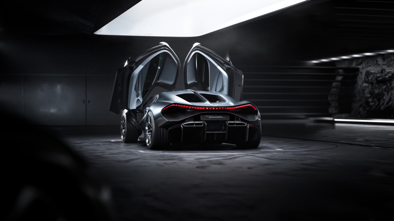 Открытые двери в автомобиле Bugatti Tourbillon 2024 года