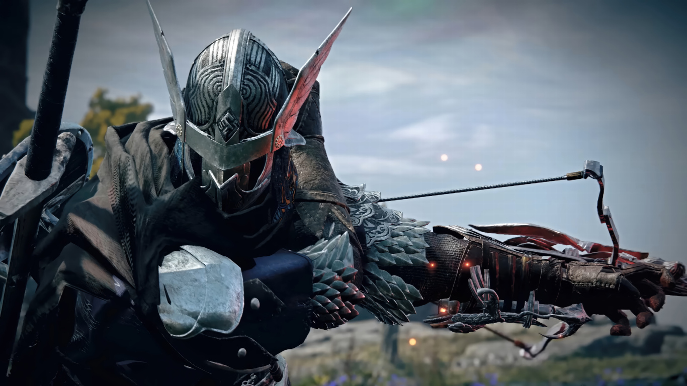 Воин с железной маской на лице в видеоигре Elden Ring Nightreign