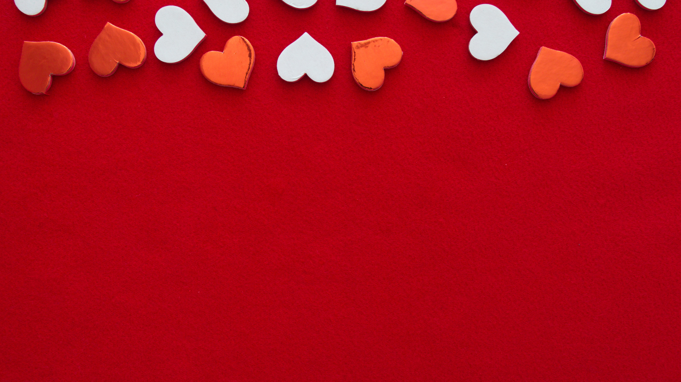 Красный фон для шаблона с маленькими сердечками