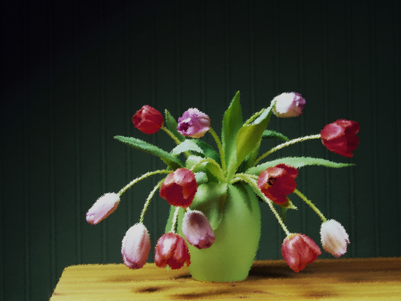 Нарисованные цветы