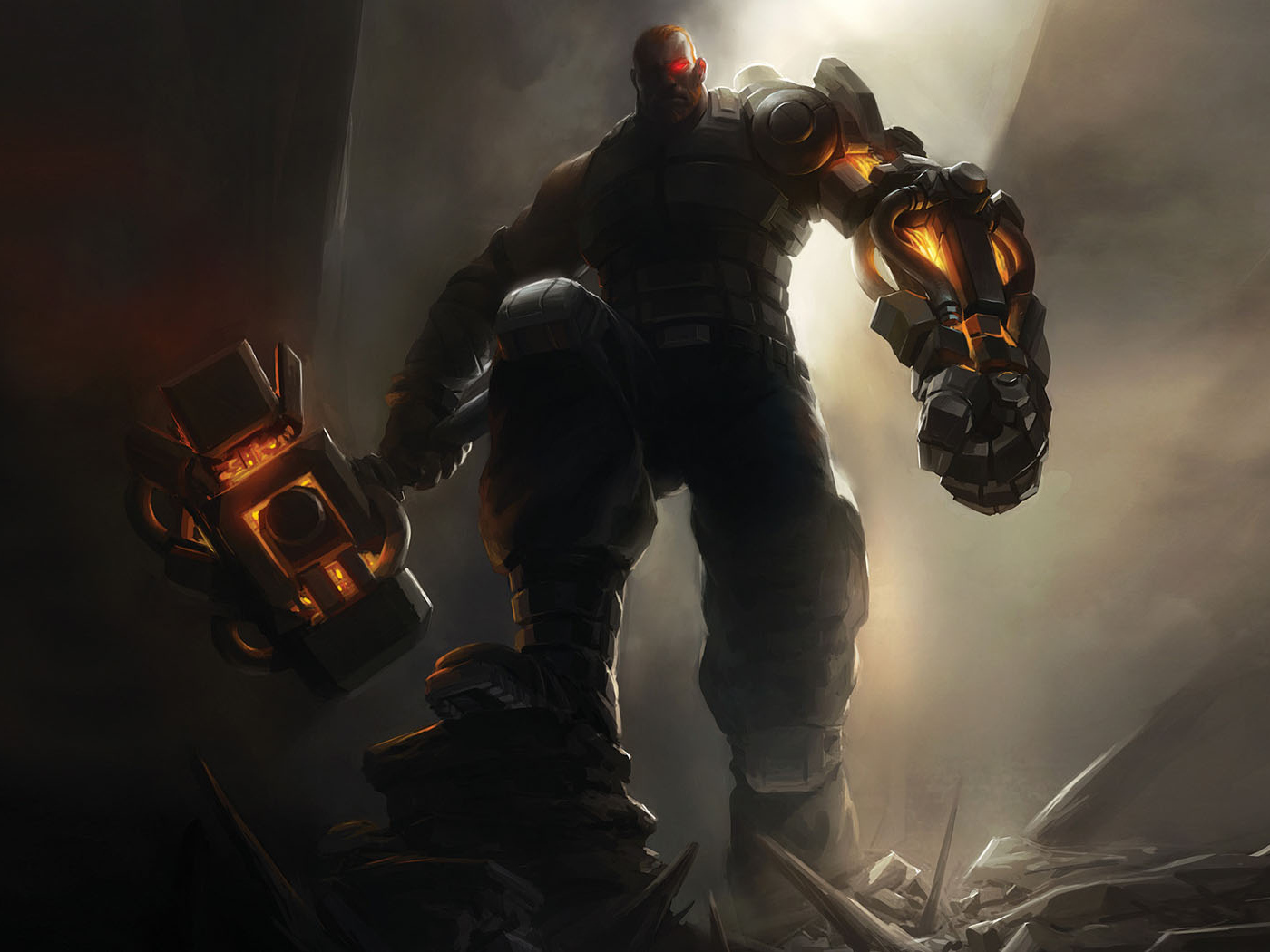 Человек с большим молотом