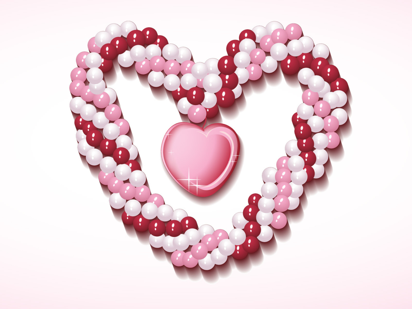 Розовое сердечко