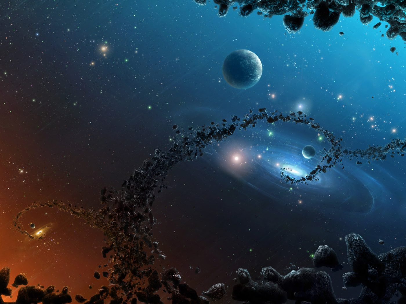 Скопление метеоритов