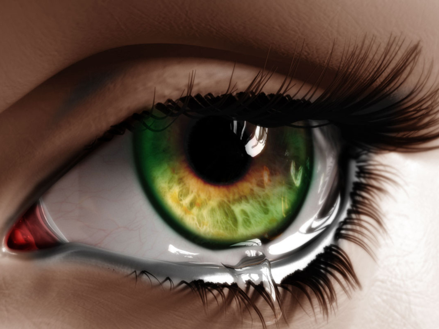 Слезы из глаз