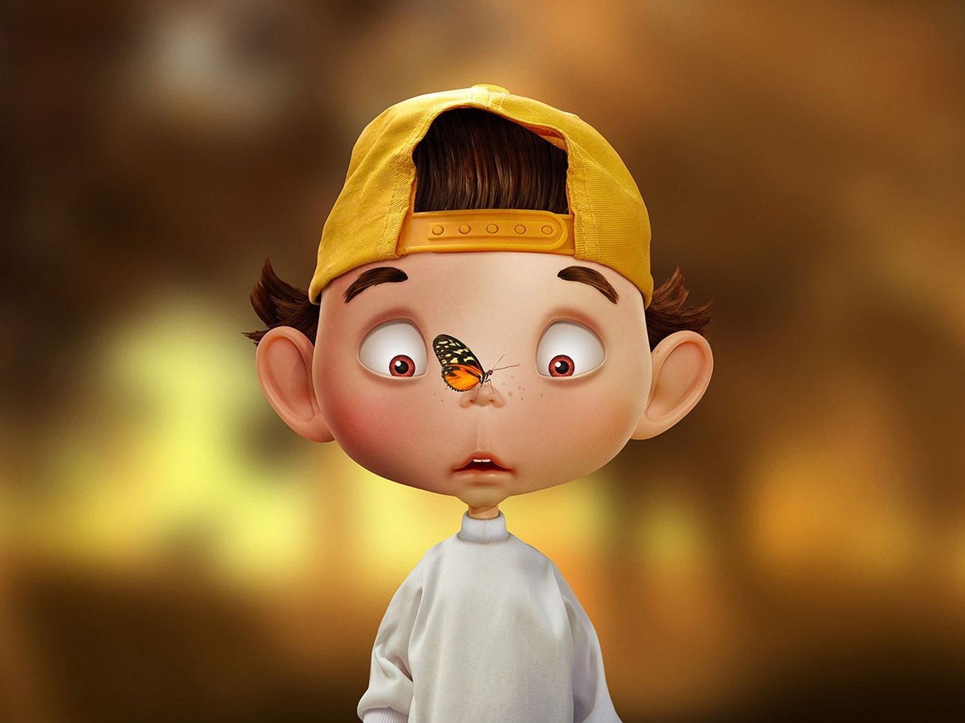 Бабочка на носу