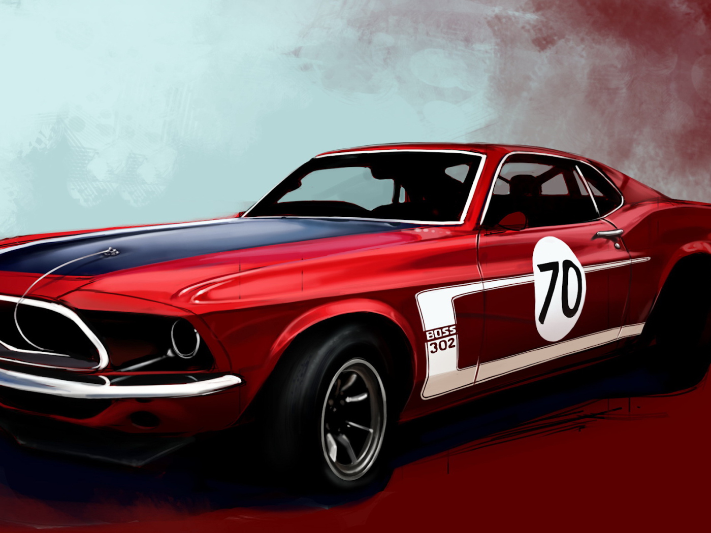 Красный спортивный авто