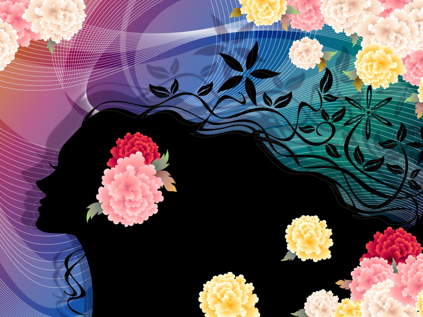 Векторные цветы