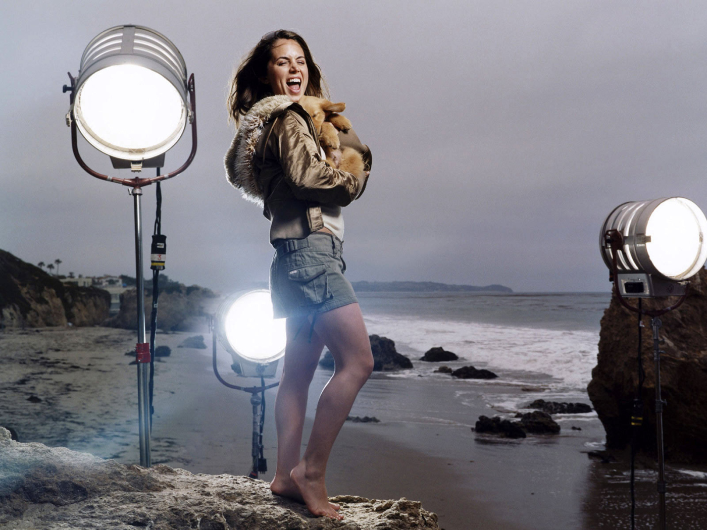 Съемка красивой девушки