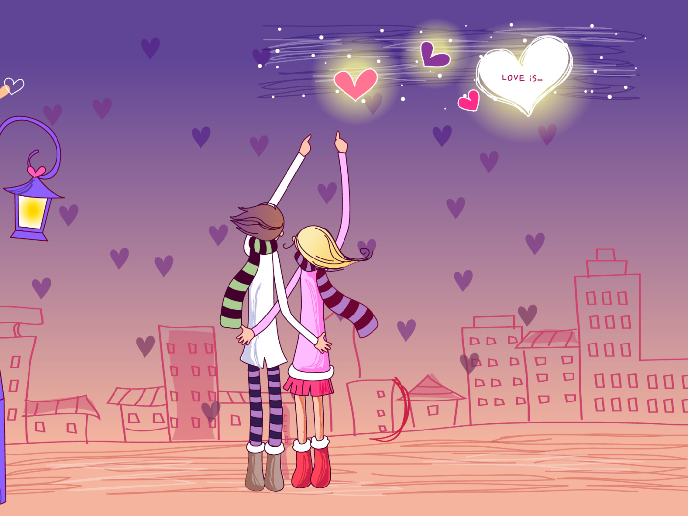 Влюбленная парочка в День Святого Валентина