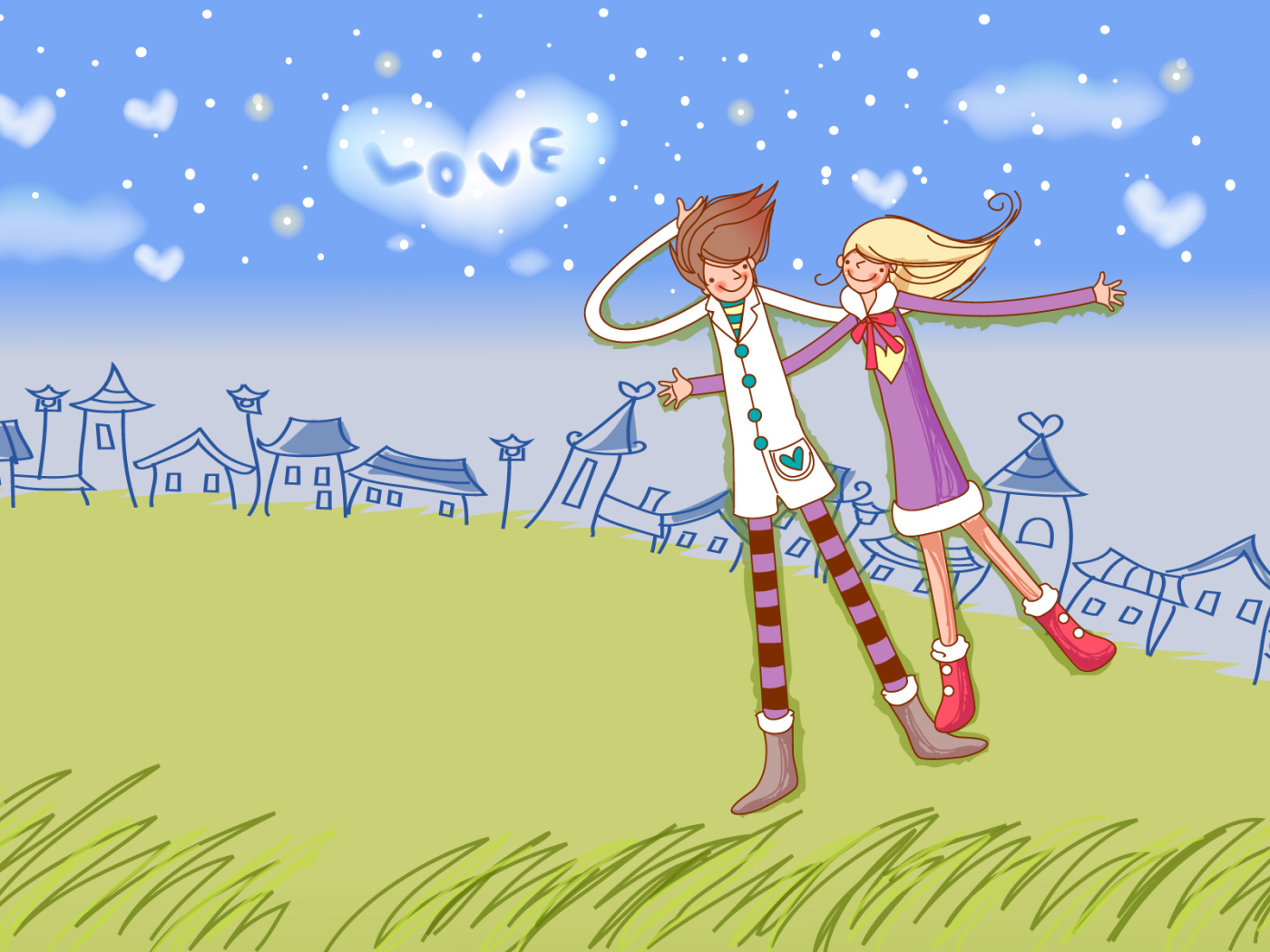 Влюбленные люди в День Святого Валентина