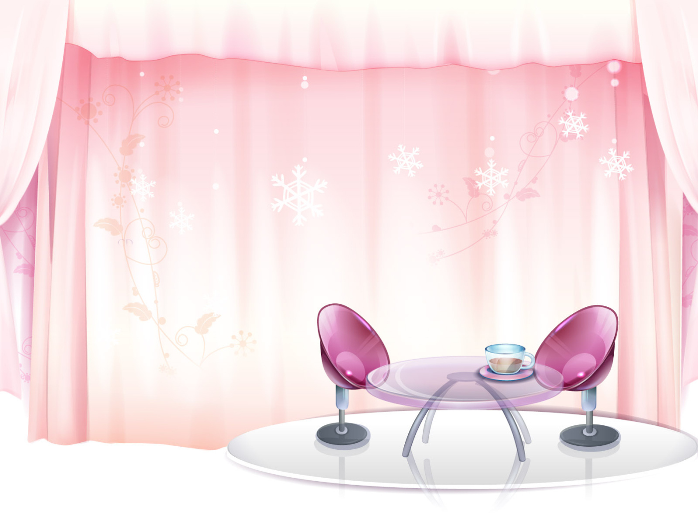 Розовая занавеска