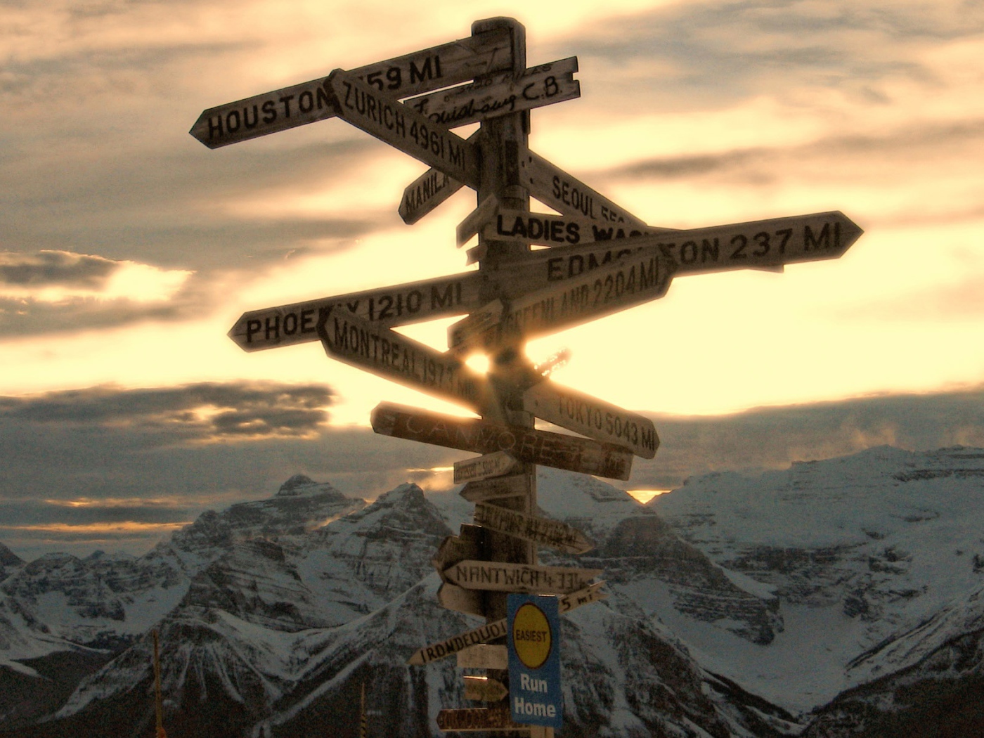 Указатель в горах