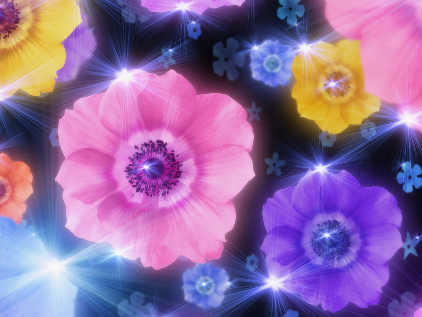 Сверкающие цветки