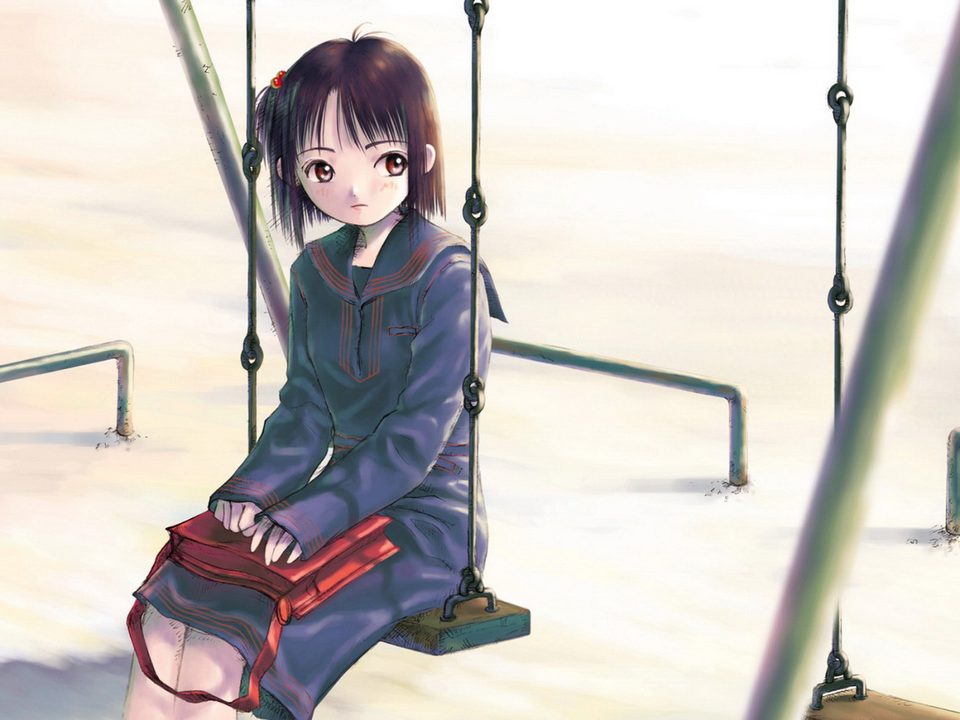 Девчонка на качелях