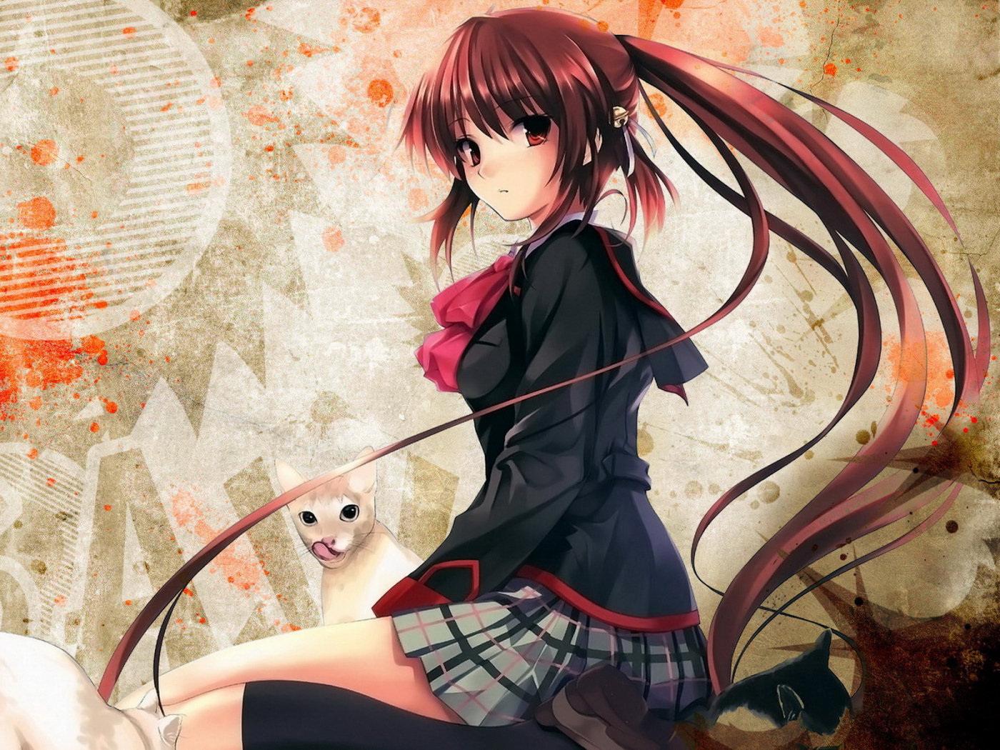 Девочка с кошками