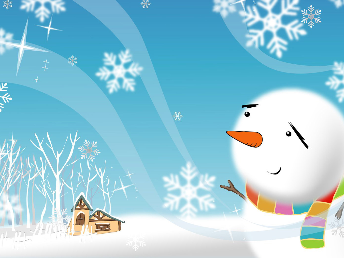 Снеговик на позитиве