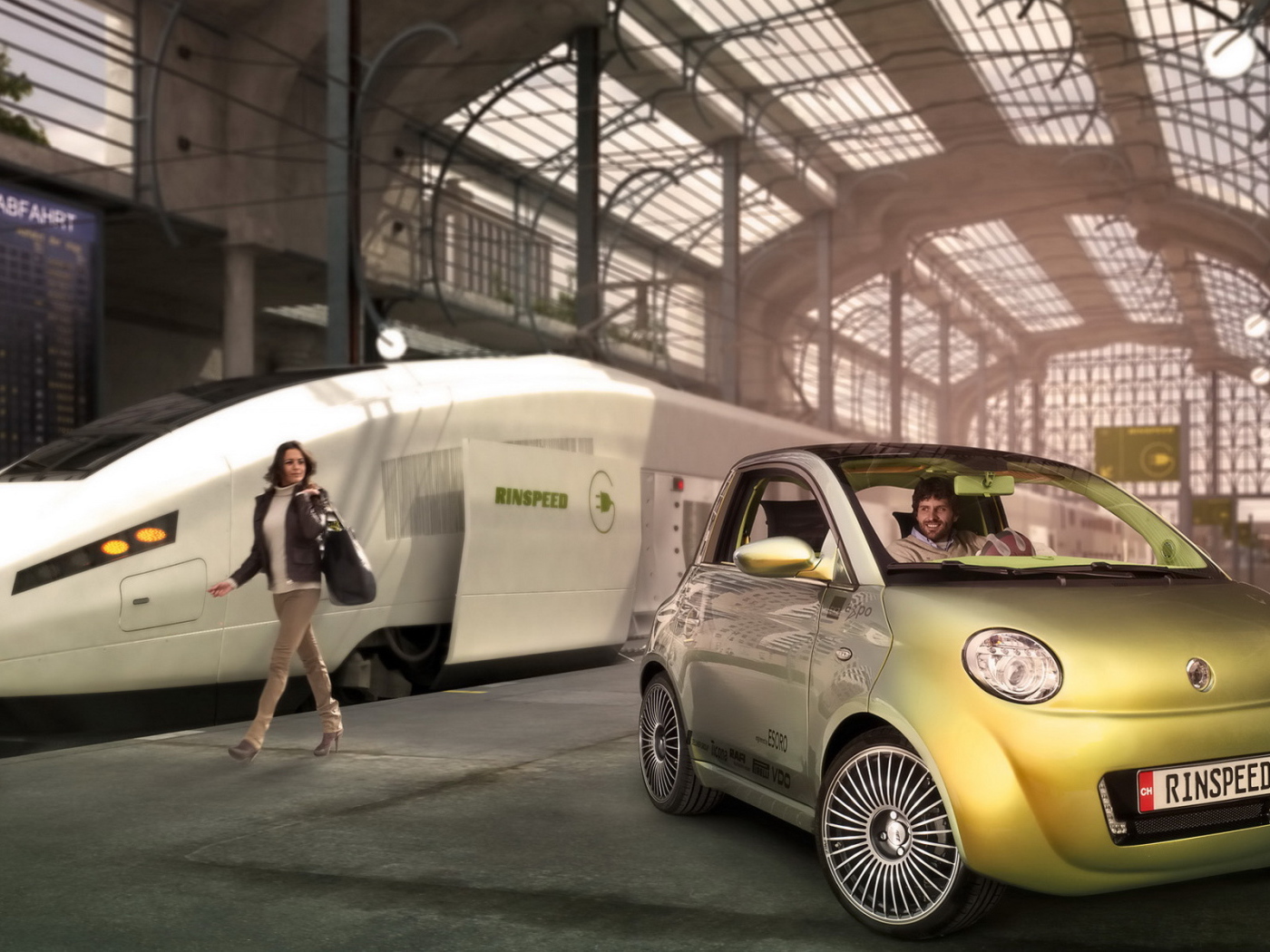 Rinspeed UC Concept на вокзале